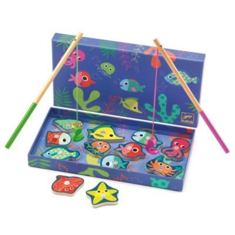 Colorful fish in the Fishing Colour Game promote fun learning and skill development for preschoolers and toddlers.