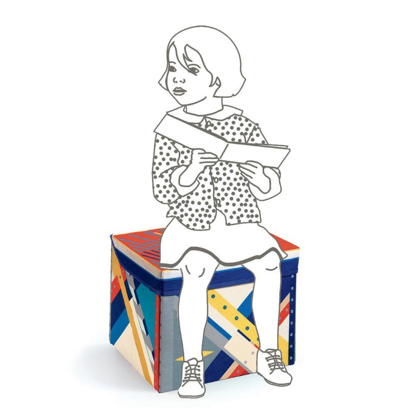 Colorful rocket-shaped toy box for kids, made from durable materials, perfect for organizing toys and sparking imagination.