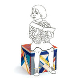Colorful rocket-shaped toy box for kids, made from durable materials, perfect for organizing toys and sparking imagination.