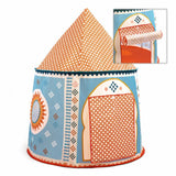 Colorful oriental-themed play tent by Djeco, featuring windows and a door, perfect for creative play and adventures for children.