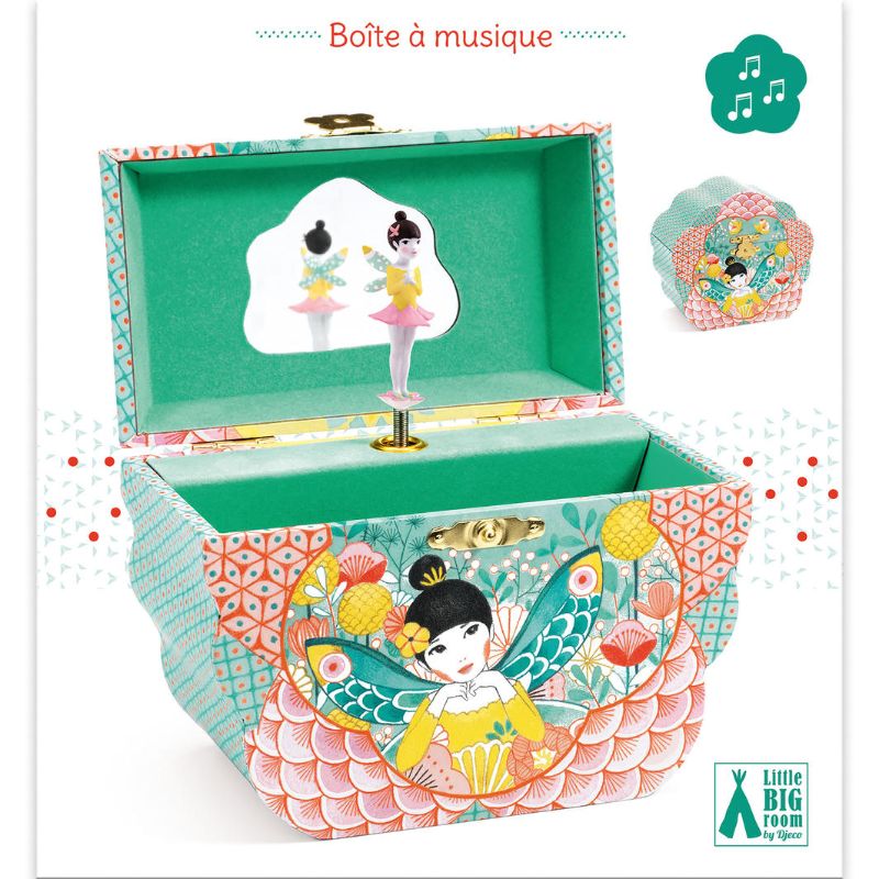 Vintage-inspired Flowery Melody Music Box showcasing floral designs, playing soothing tunes for nostalgic moments.