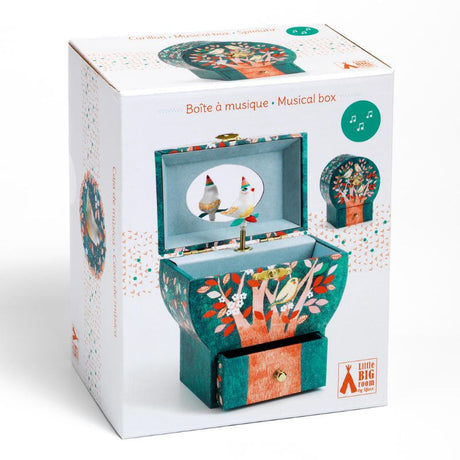 Elegant music box with vintage design, playing serene melodies for a calming, enchanting atmosphere. Perfect gift for music lovers.