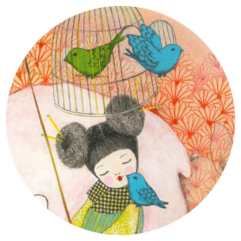36-piece Kokeishi puzzle by Djeco featuring colorful, charming Kokeishi dolls for engaging, educational play.