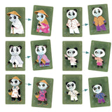 Colorful DIY card game for kids to create whimsical creature characters, fostering creativity and fine motor skills.