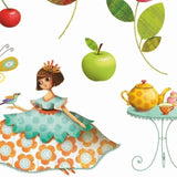 Colorful Princess Tea Party stickers featuring charming designs of princesses, tea sets, and woodland creatures for creative decor.