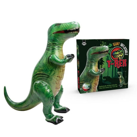 Gigantic 1.12m Funtime Inflatable T Rex, perfect for parties, photo ops, and imaginative play. Durable and eye-catching decoration.
