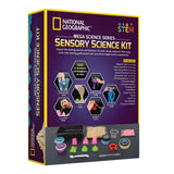 Engaging Science Explorations Sensory Science Kit featuring experiments, slimes, hydrophobic sand, and colorful putty.