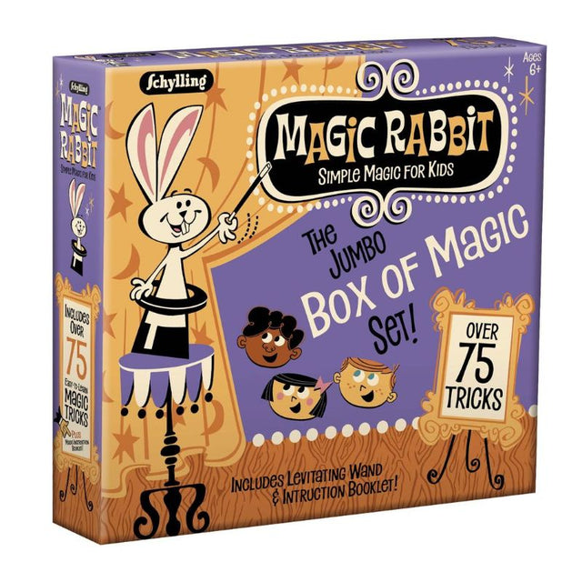 Jumbo Box of Magic Tricks by Schylling featuring diverse tricks for aspiring magicians, perfect for all ages and skill levels.