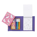 Colouring Set - Unicorn Magic by Tiger Tribe, featuring 48 pages, 10 markers, and stickers in a portable, stylish box.