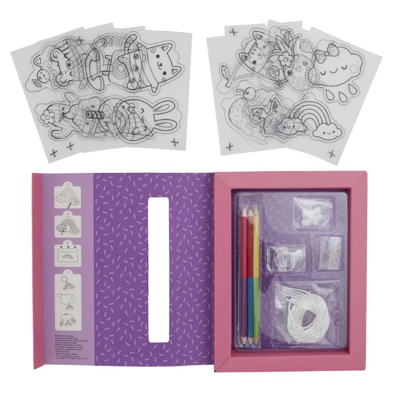 Colorful Shrinkies Sweet Treats activity set for kids, featuring 8 designs and supplies for creating unique jewelry.