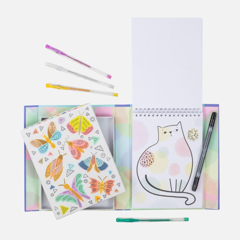 Mindful Doodling Set featuring peaceful patterns by Tiger Tribe, promoting mindfulness and creativity for all ages.