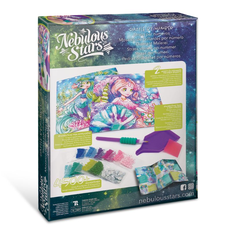 Dazzle by Number Art Kit - Marinia features 4500+ sparkly rhinestones for crafting stunning masterpieces using a guided system.