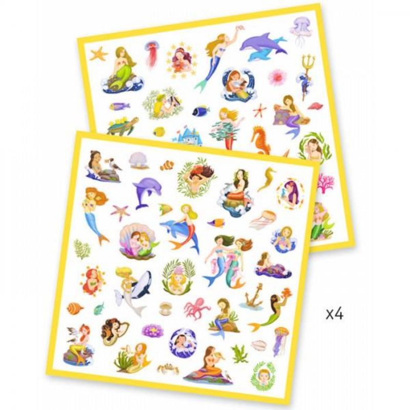 Stickers - Mermaids (4 Packs) - Djeco