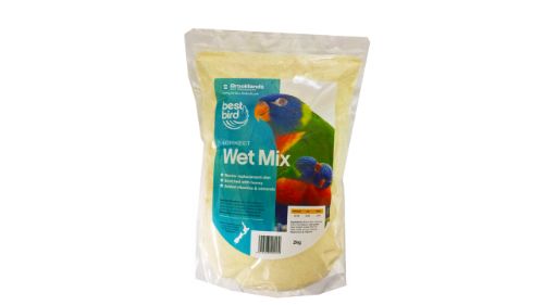 Premium 2.0kg Lorikeet wet mix bird food with honey, vitamins, and minerals for a nutritious nectar replacement diet.