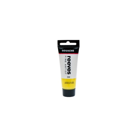 Bright Lemon Yellow gouache in a 22ml tube, ideal for artists and designers, offers vibrant color and smooth application.