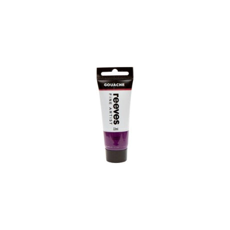 Reeves Fine Artist Gouache in Mauve, 22ml, ideal for artists with its vibrant, opaque color and versatile application.