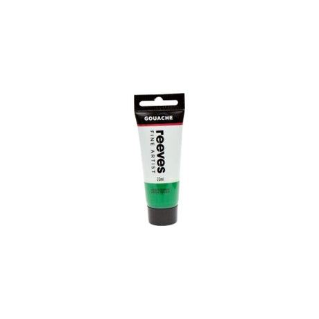 Reeves Fine Artist Gouache in Grass Green, a 22ml opaque paint ideal for vibrant artworks and mixed media projects.