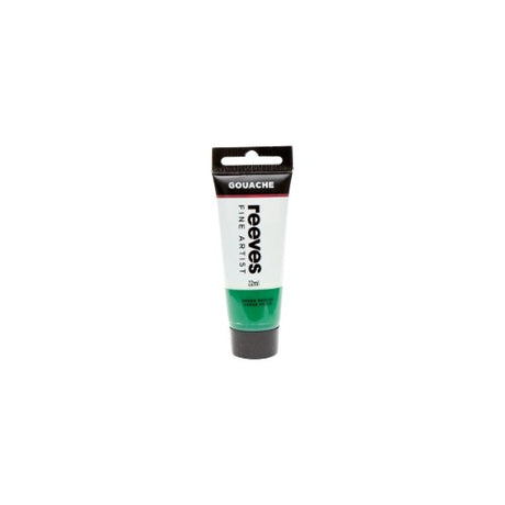 Vibrant green gouache paint in a 22ml tube, ideal for artists needing high opacity and versatile mixing options.