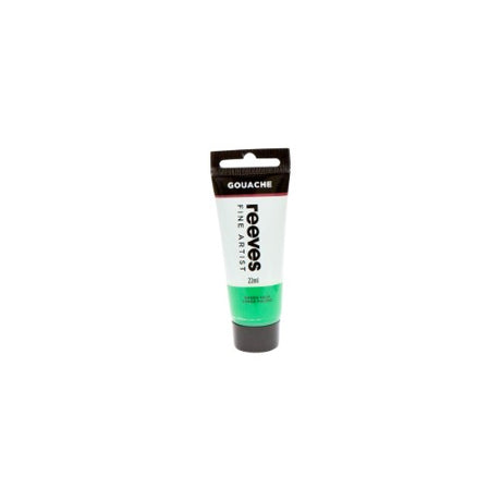 Reeves Fine Artist Gouache 22ml in Green Pale, a versatile, water-based paint ideal for artists seeking vibrant color and opacity.