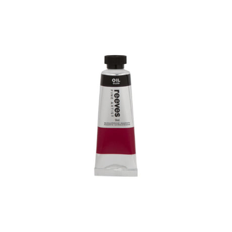 Vibrant 50ml Quinacridone Magenta oil paint, featuring smooth texture and high pigmentation for blending and enhancing artwork.