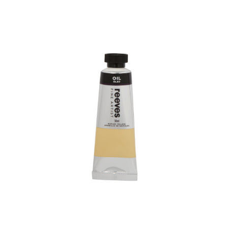 Reeves Fine Artists Oil in Naples Yellow, 50ml, vibrant, smooth texture for blending, water-based, non-toxic, ideal for artists.