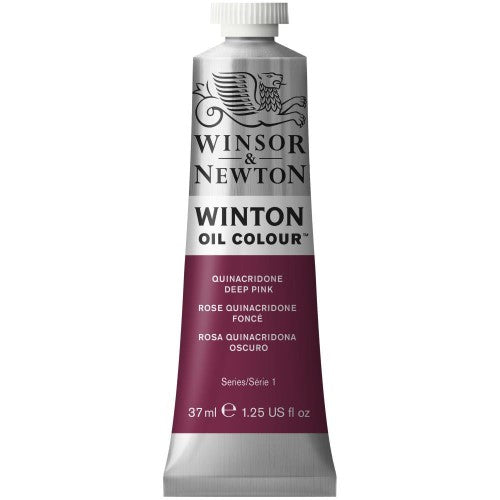 Vibrant Winsor & Newton Winton Oil paint in Quin Dp Pink 250, perfect for detailed and large volume artworks.