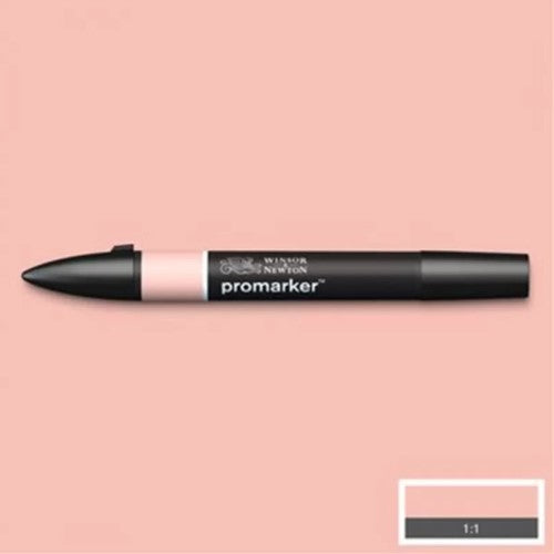 Vibrant Winsor & Newton Promarker in Pink Camelia (629) features twin tips for versatile shading and precise detailing on various surfaces.