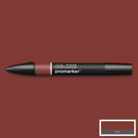 Winsor & Newton Promarker Burnt Mahogany 224, a versatile twin-tipped alcohol marker in rich, warm brown for flawless artwork.