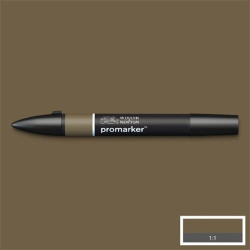 Winsor & Newton Promarker Warm Grey 6 with twin-tipped design, perfect for seamless layering and detailed artistic work.