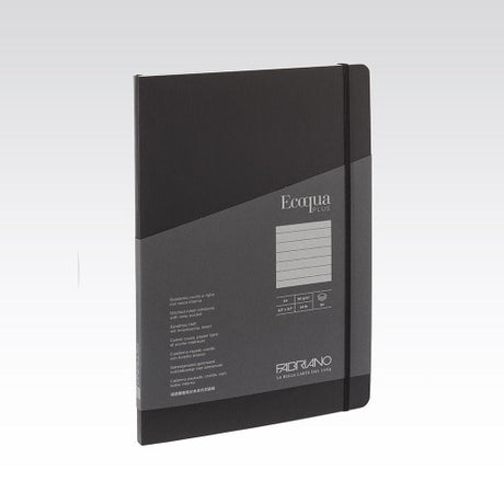 Fabriano EcoQua Plus Stitch Notebook features 90gsm lined paper, eco-friendly design, and stylish canvas-like covers.