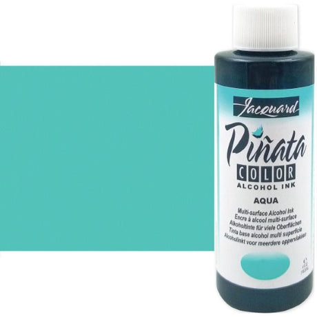 Vibrant Aqua 022 Jacquard Piñata Alcohol Ink for glass, metal, and resin arts; fast-drying, acid-free, and versatile.