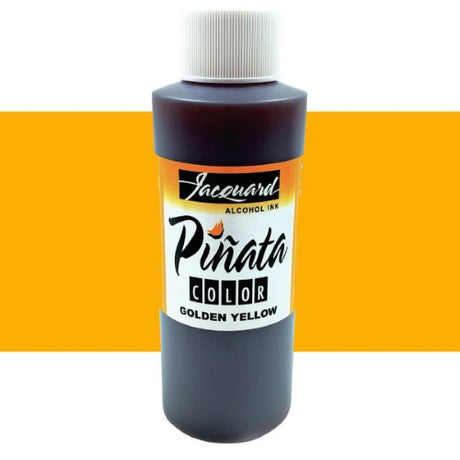 Vibrant Jacquard Piñata Alcohol Ink in Golden Yellow, perfect for creating stunning artwork on various surfaces.