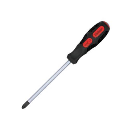 Koken 166P Heavy Duty Phillips #2 screwdriver, 100mm blade, 210mm length, with anti-slip handle for superior grip and durability.