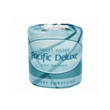 Toilet Roll 2Ply Deluxe Individually Wrapped, 48 rolls of soft, strong, and absorbent toilet paper, perfect for modern bathrooms.