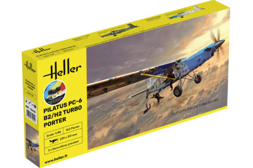 Plastic Model Kit - HELLER STARTER KIT PILATUS PC-6 B2/H2 TURBO PORTER
