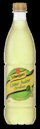 Refreshing 720ML bottle of Schweppes Cordial Lime, perfect for cocktails and adding citrus zest to beverages.