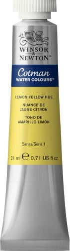 Vibrant Winsor & Newton Cotman Watercolour 21ml Lemon Yellow Hue 346, perfect for creating stunning artworks with smooth application.