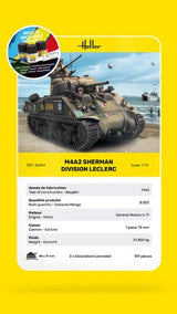 Detailed plastic model kit of the M4A2 Sherman tank, ideal for beginners and advanced modelers, celebrating WWII history.