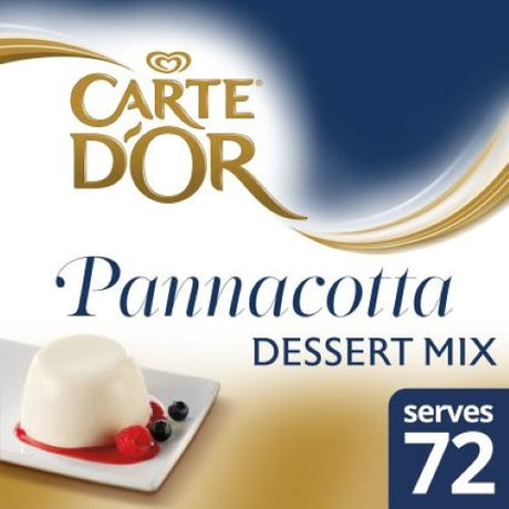 Dessert Mix Panna Cotta in a 780G package, offering creamy vanilla flavor for up to 72 servings of indulgent dessert.