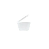 50ml plastic portion cup with lid by Unipak, ideal for takeaway meals, microwave-safe, and recyclable in NZ.