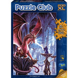 Extra large 200-piece jigsaw puzzle featuring a vibrant dragon scene, crafted sustainably in New Zealand for ages 7+.