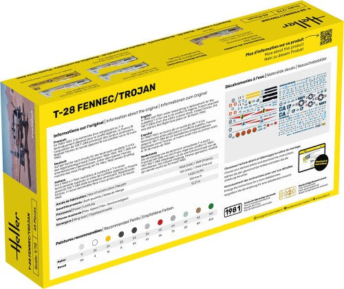 Detailed 1:48 scale model kit of the T-28 FENNEC/TROJAN, showcasing iconic design and precision parts for aviation enthusiasts.