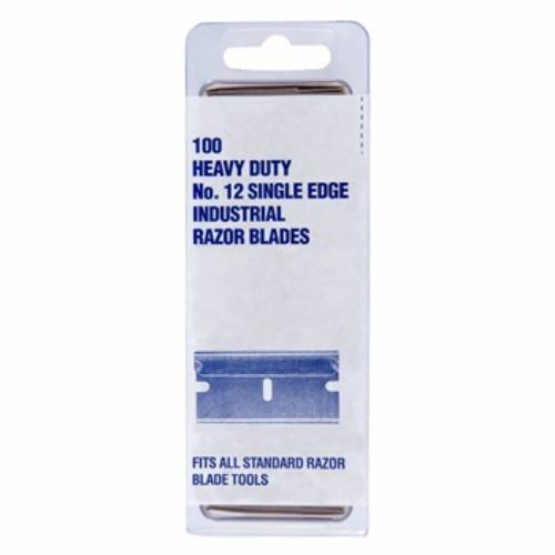 PHC Single Edge Razor Blade box containing 100 ultra-sharp carbon steel blades, ideal for precise cutting and scraping tasks.