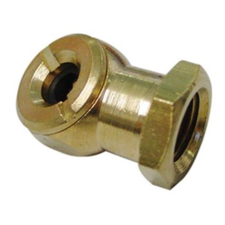 AmPro Air Brass Tyre Chuck: durable, corrosion-resistant brass with angled head for easy tire inflation and secure connection.