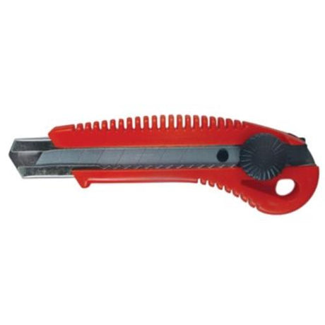 Alt text: Large Worldwide S-500 snap-off cutter with ergonomic handle for precision cutting and standard 18mm blade compatibility.