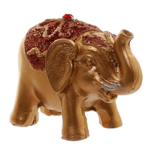 Collectable Ornament - Mini Metallic Glitter Lucky Elephant (Set of 24)