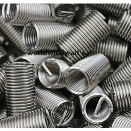 Helicoil Thread Insert M2 x 0.4 x 1.0D Long pack of 10, stainless steel for restoring stripped threads in various applications.