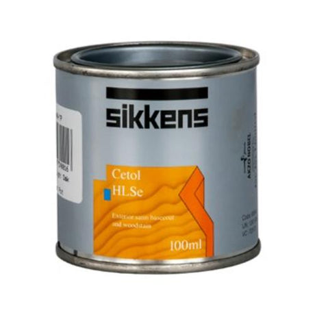 Sikkens Hlse Teak Test Pot offers a translucent wood stain for exterior surfaces, enhancing wood grain while providing moisture resistance.