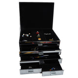 Pastel Dreams Extra Large Jewellery Box with mirrored glass design, three compartments, ring storage, and four drawers for organized elegance.