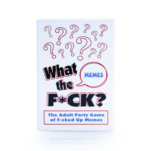 "Memes Card Game - What the F*ck? features 150 meme and caption cards for creating hilarious combinations and fun."